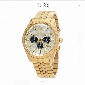 MK gold chronograph wristwatch